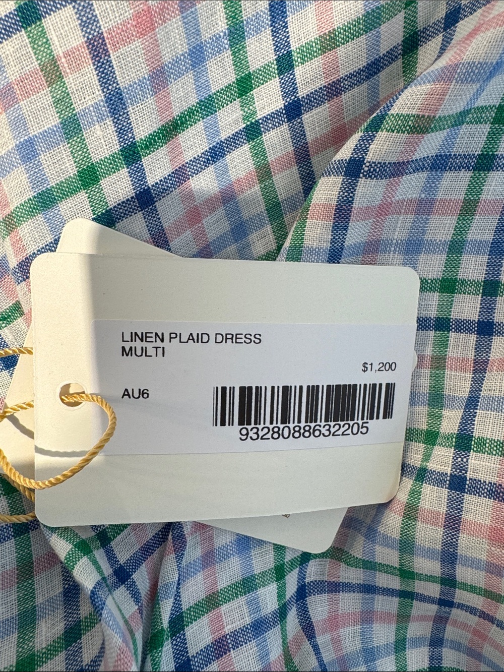 Linen Plaid dress - Picture 3 of 3